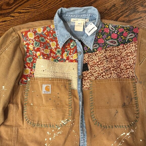 Free People Tricia Fix Carhartt Mixed Jacket - Picture 3 of 9